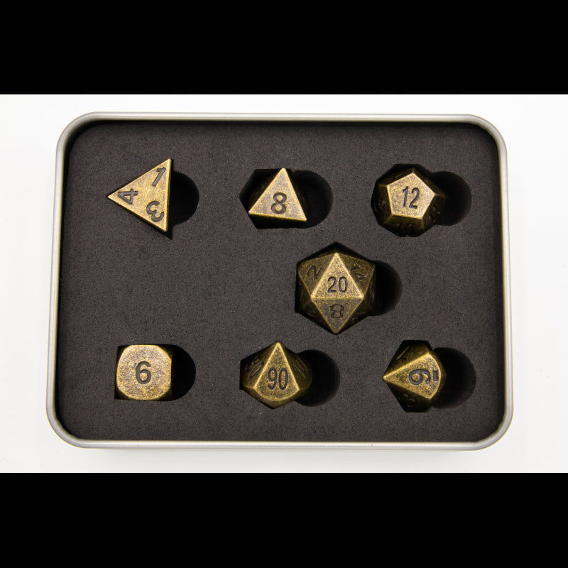 Dice Critical Hit: Poly 7 Set Metal