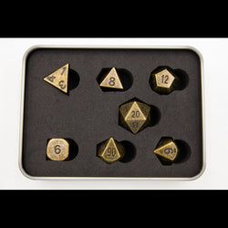 Dice Critical Hit: Poly 7 Set Metal