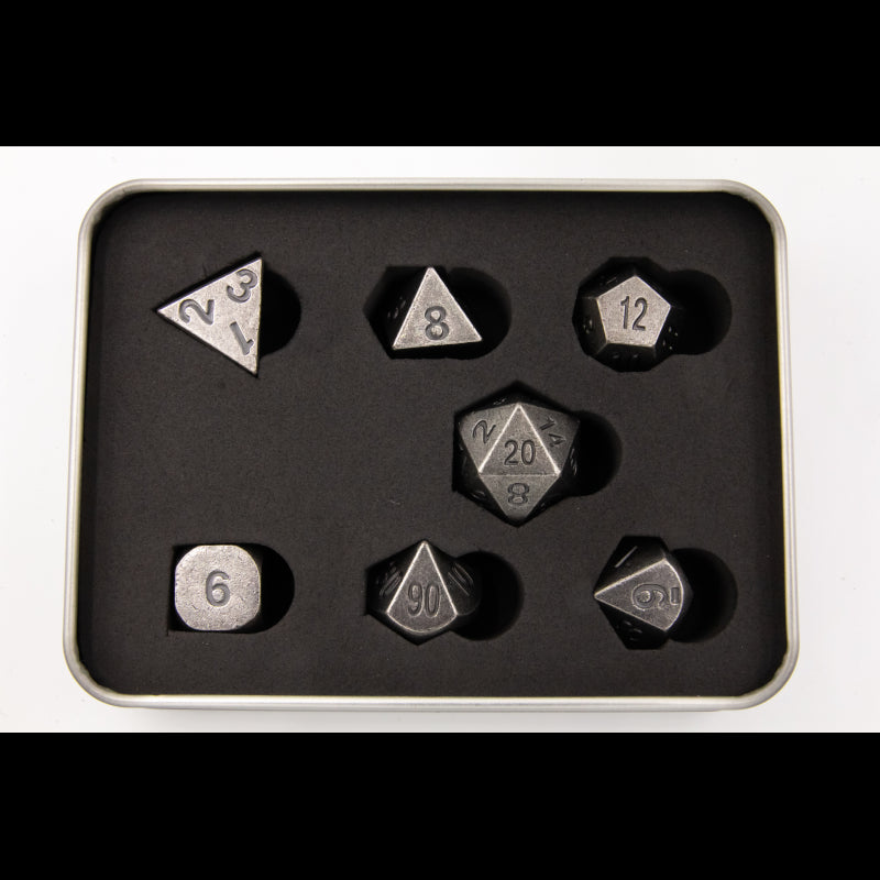 Dice Critical Hit: Poly 7 Set Metal