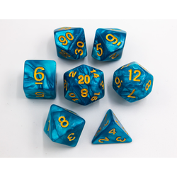 Dice Critical Hit: Poly 7 Set Marbled