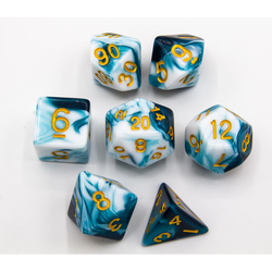 Dice Critical Hit: Poly 7 Set Milky