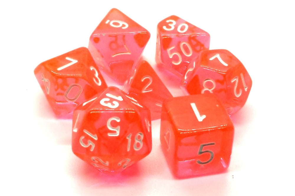 Dice Old School Dice: Poly 7 Set Transparent