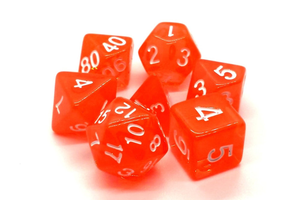 Dice Old School Dice: Poly 7 Set Transparent