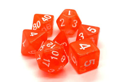 Dice Old School Dice: Poly 7 Set Transparent