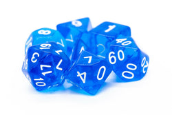 Dice Old School Dice: Poly 7 Set Transparent