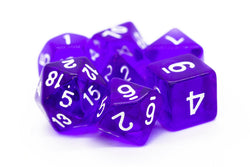 Dice Old School Dice: Poly 7 Set Transparent