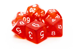 Dice Old School Dice: Poly 7 Set Transparent