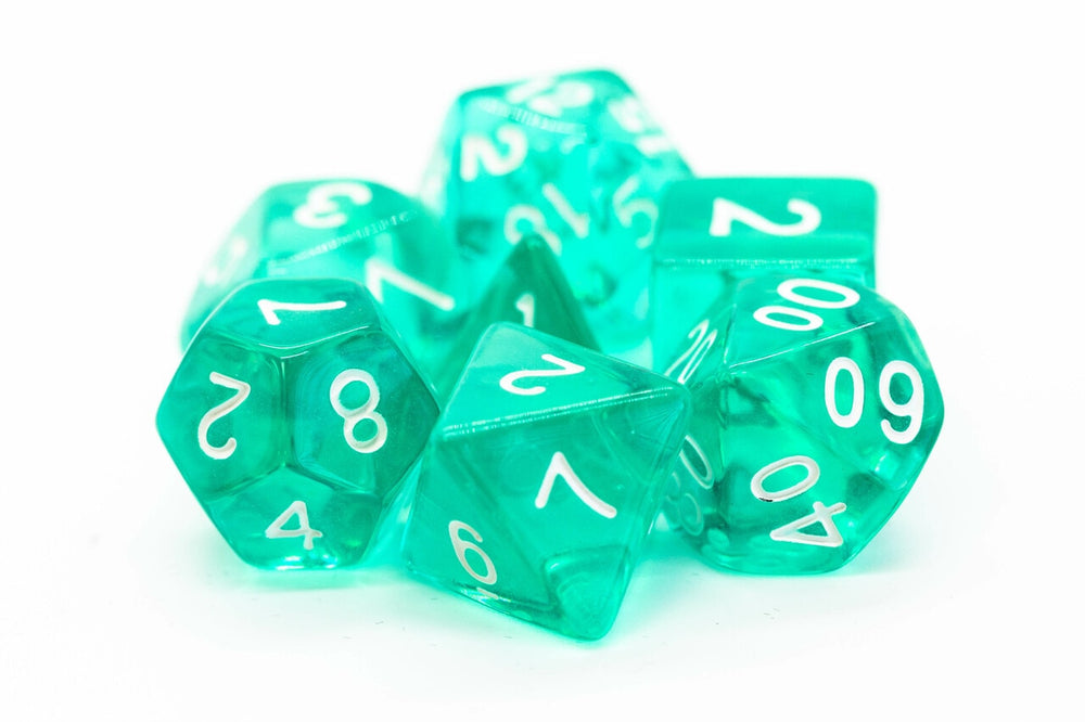 Dice Old School Dice: Poly 7 Set Transparent