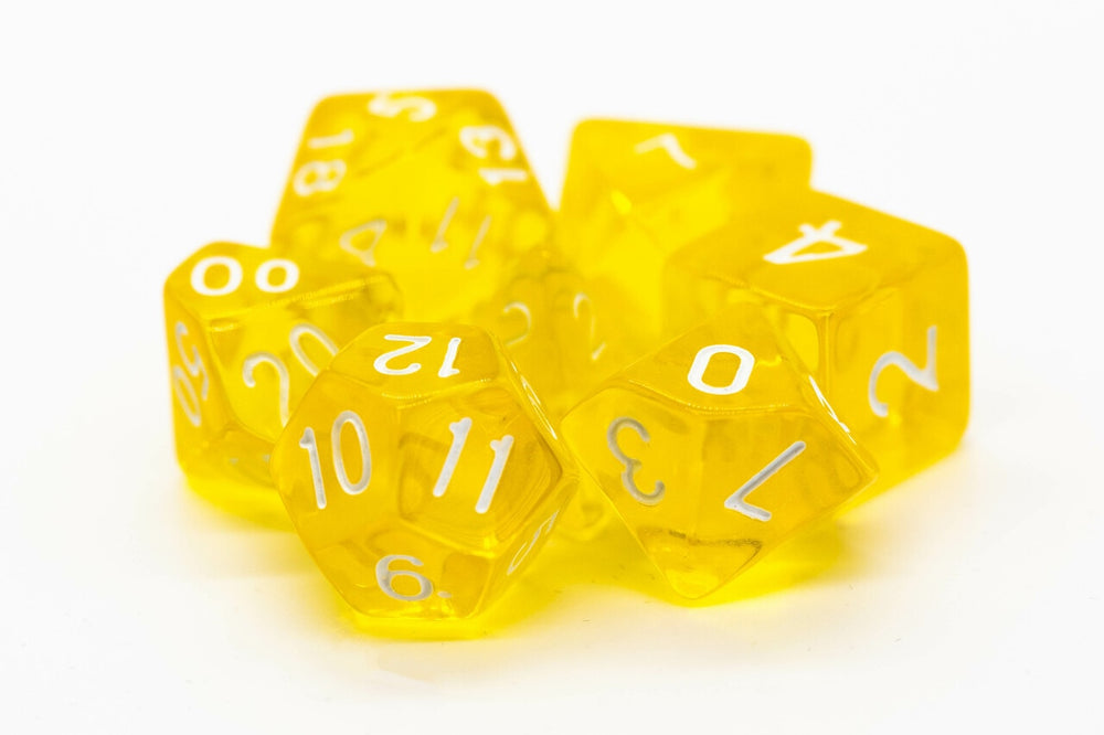 Dice Old School Dice: Poly 7 Set Transparent