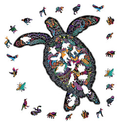 Puzzle Craft-Hub: Floral Turtle
