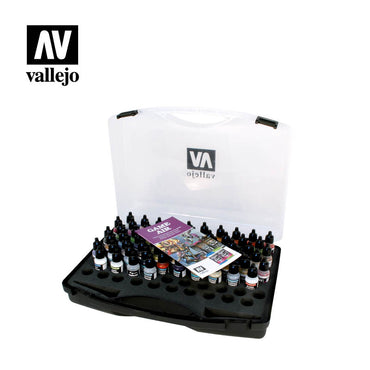 Paint Vallejo Set: Game Air Plastic Case with 47 Colors (47 Colors plus 8 Primers and 5 Auxillary Products)