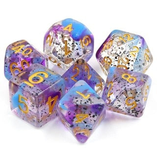 Dice Tasty Minstrel: Poly 7 Set Translucent Glitter