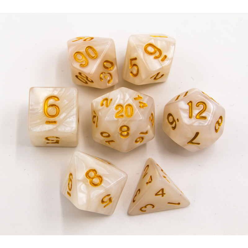Dice Critical Hit: Poly 7 Set Marbled