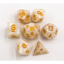 Dice Critical Hit: Poly 7 Set Marbled