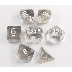 Dice Critical Hit: Poly 7 Set Transparent
