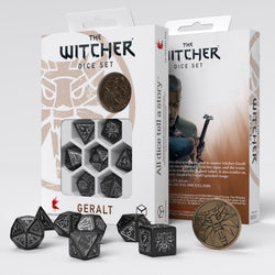 Dice The Witcher: Poly 7 Set + Coin