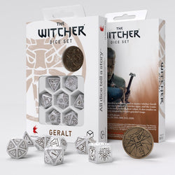 Dice The Witcher: Poly 7 Set + Coin