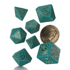 Dice Q-Workshop: Poly 7 Set Steampunk Clockwork
