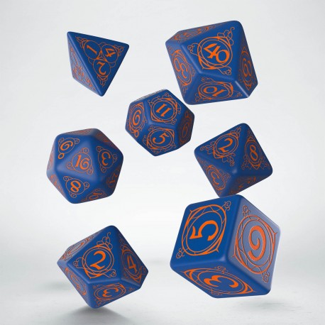 Dice Q-Workshop: Wizard Dark Blue w/orange
