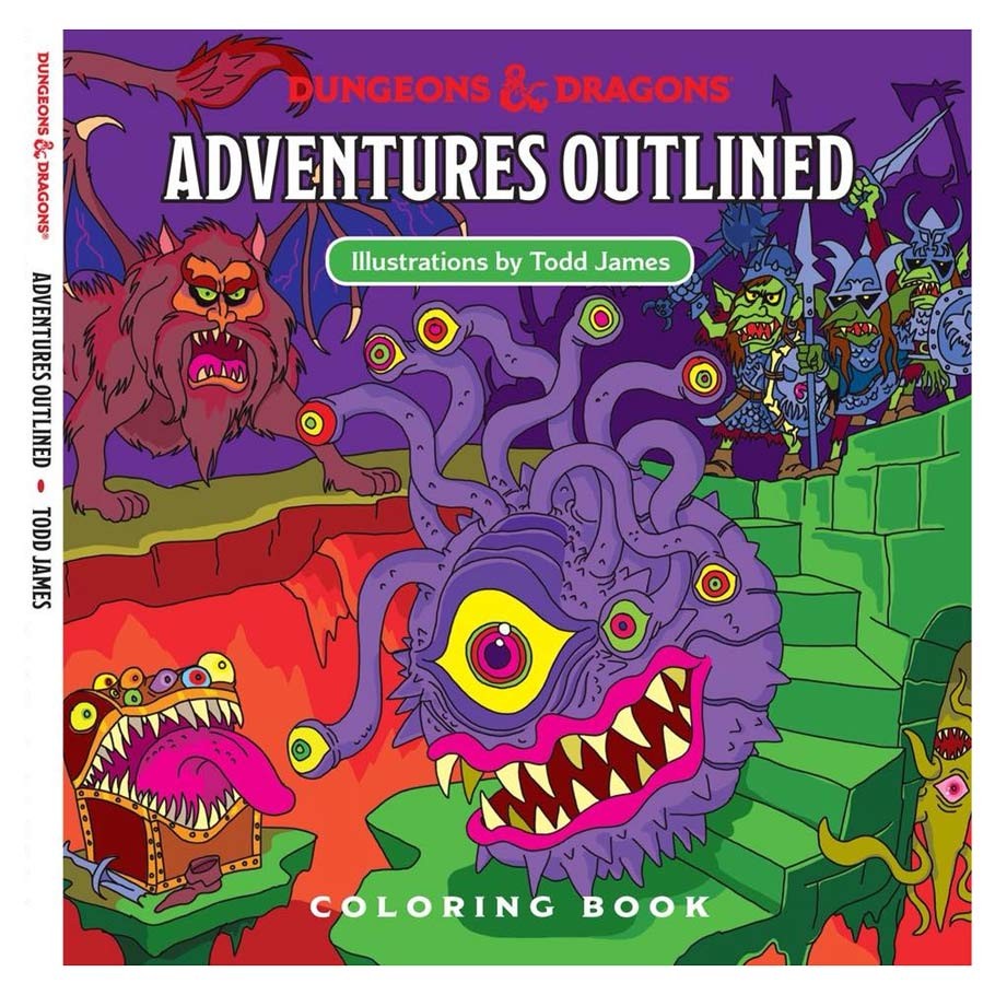 Dungeons & Dragons: Adventures Outlined Coloring Book