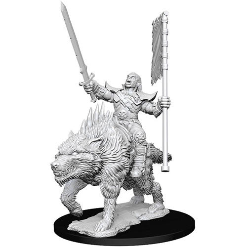 Mini Pathfinder Deep Cuts: Orc on Dire Wolf