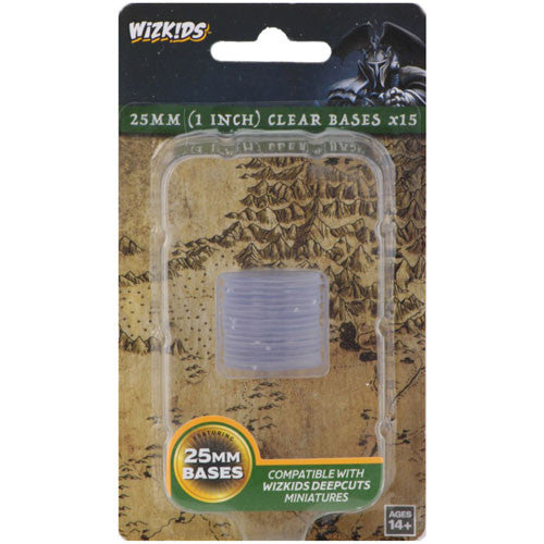Mini Wizkids: Bases - Clear 25mm Round Base (15ct.)
