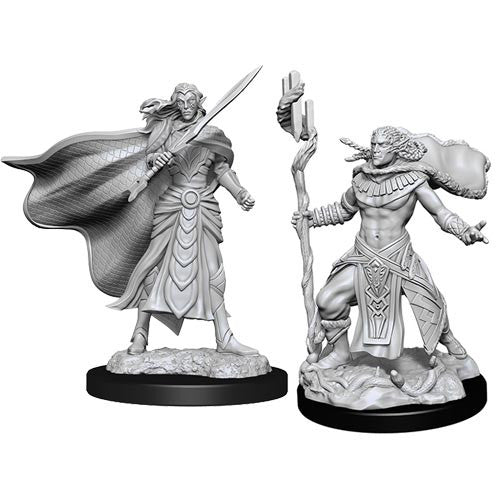 Mini Magic the Gathering: Elf Fighter & Cleric