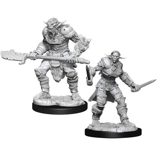 Mini Dungeons & Dragons - Nolzurs Marvelous: Bugbear Barbarian Male & Bugbear Rogue Female