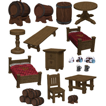 Mini Dungeons & Dragons Icons of the Realms: The Yawning Portal Inn: Beds & Bottles