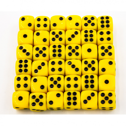 Dice Critical Hit: D06 12mm set of 36 Opaque