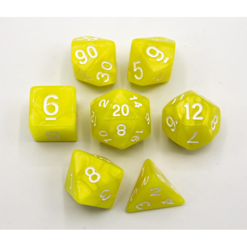 Dice Critical Hit: Poly 7 Set Marbled