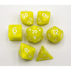 Dice Critical Hit: Poly 7 Set Marbled