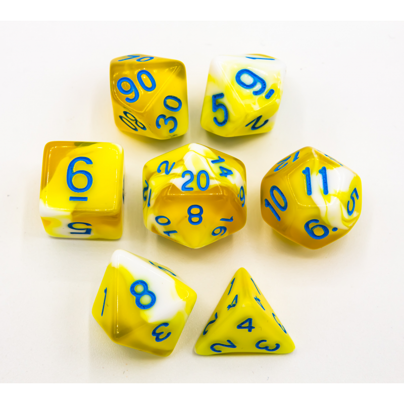 Dice Critical Hit: Poly 7 Set Milky