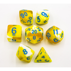 Dice Critical Hit: Poly 7 Set Milky