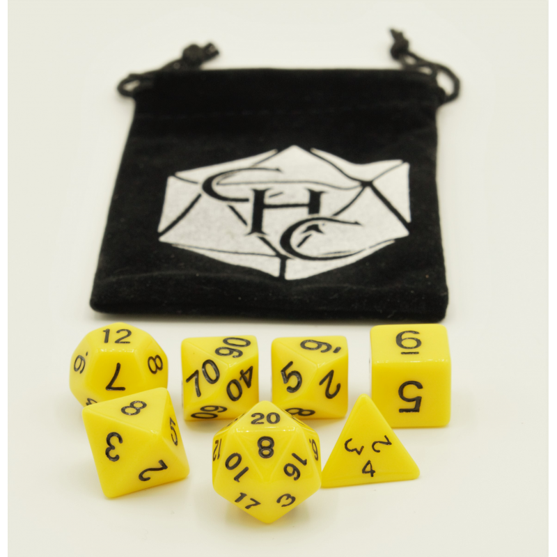 Dice Critical Hit: Poly 7 Set Opaque